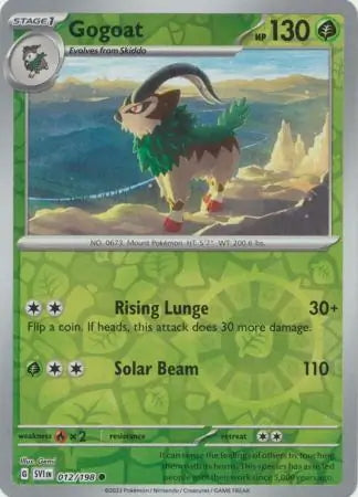 Scarlet & Violet Gogoat #12/198 reverse holo
